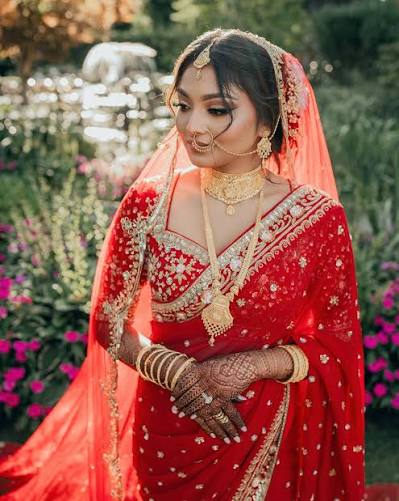 Bridal makeup transformation by a student