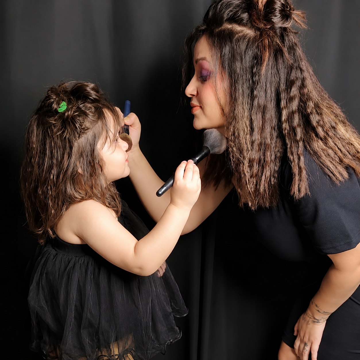 Natural makeup practice in the academy studio